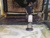 Machine deep cleaning carpets